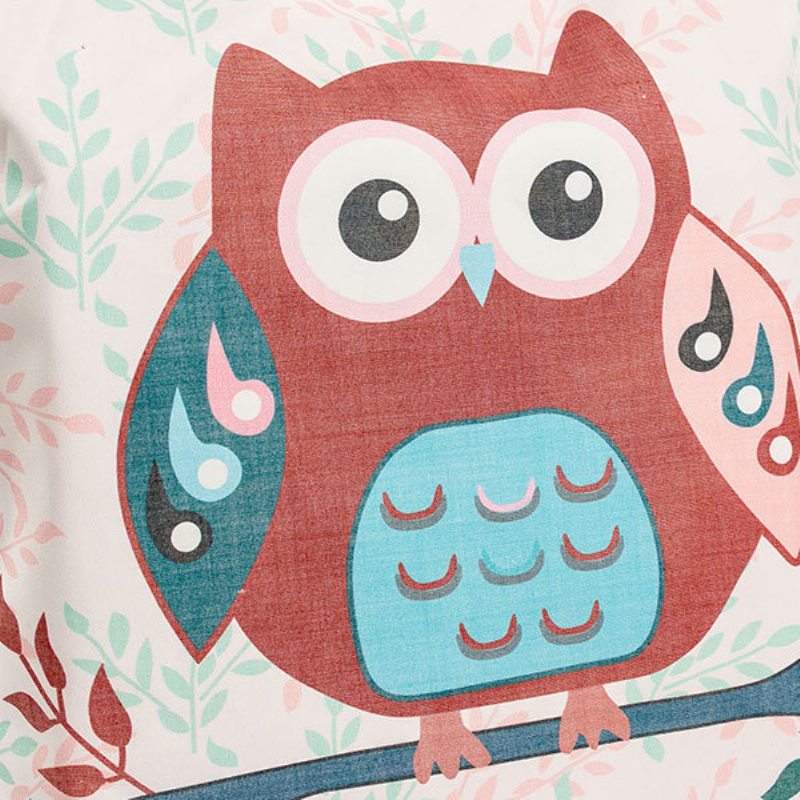 Vertikálna Taška Cez Rameno Owl Canvas Crossbody Kabelka Pre Ženy