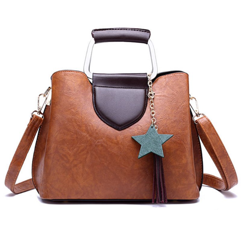 Women Oil Wax Leather Crossbody Bag Hardwarová Kabelka