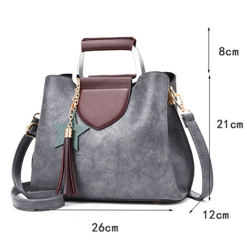 Women Oil Wax Leather Crossbody Bag Hardwarová Kabelka