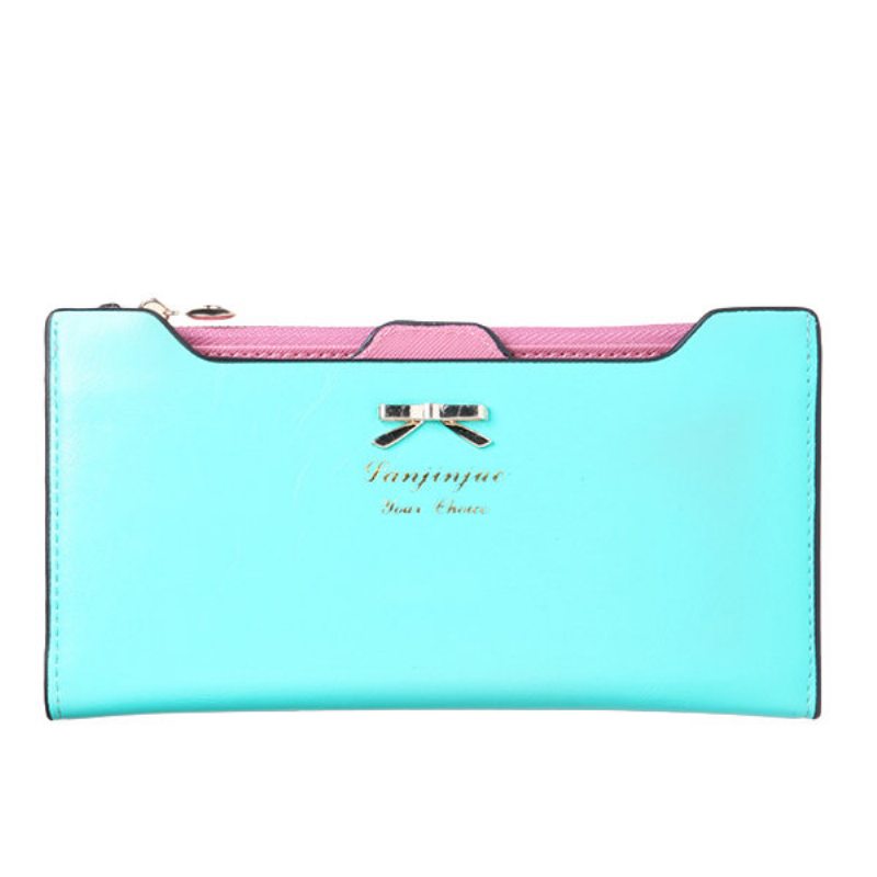Ženy Bow-knot Pu Multi-kartové Držiaky Peňaženka Card Bag Elegantné Spojky