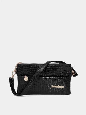 Ženy Crocodile Grain Elegantné Crossbody Tašky Na Tri Zipsy Cez Rameno Na Voľný Čas