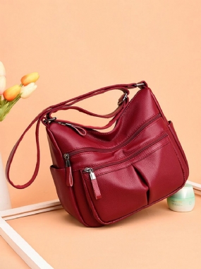 Ženy Mäkká Koža Multi-slot Crossbody Tašky Voľný Čas Cez Rameno