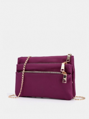 Ženy Pure Color Multi-vreckové Tašky Cez Rameno Retiazka Crossbody