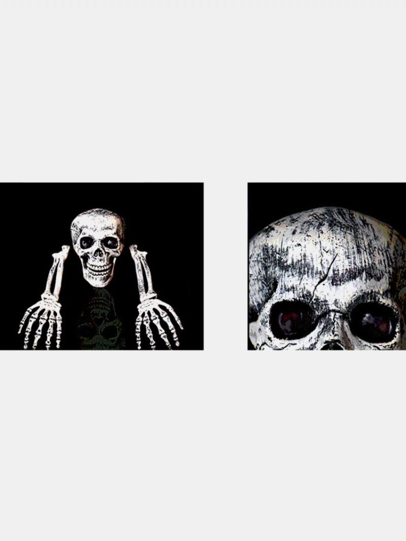 1 Pc Halloween Haunted Skull House Realistická Súprava Kostí Hlava A Ruky Cintorínska Scéna Cosplay Diy Dekorácie Hororovej Párty