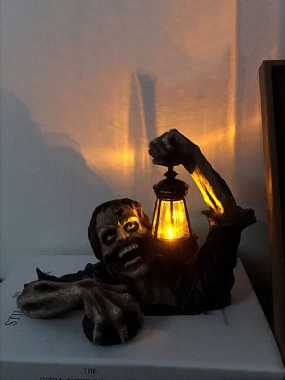 1 Pc Lampáš Zombie Živica Socha Záhrada Krajina Dekorácia Domov Pracovná Plocha Osobnosť Horor Postava Halloween Remeslá