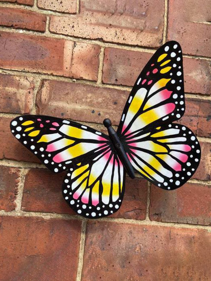 1 Pc Tepaný Akrylový Motýľ Domáce Závesné Kovanie Na Stenu Remeselné Dekorácie Prívesok Ručne Vyrobený Darček Pre Vnútornú Vonkajšiu Výzdobu