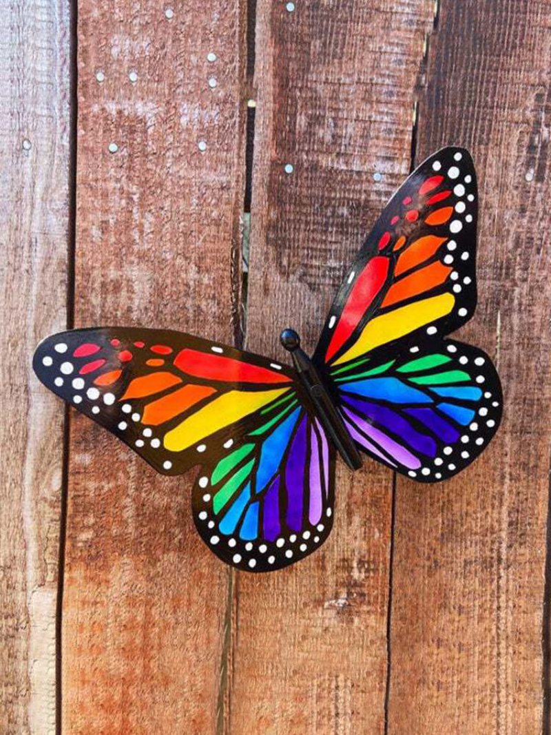 1 Pc Tepaný Akrylový Motýľ Domáce Závesné Kovanie Na Stenu Remeselné Dekorácie Prívesok Ručne Vyrobený Darček Pre Vnútornú Vonkajšiu Výzdobu