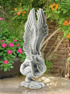 1 Pc Živica Vintage Nohy Angel Pamätník Vykúpenie Socha Ručné Práce Anjelské Krídla Vonkajšia Záhrada Figúrka Remeslá Dekorácia