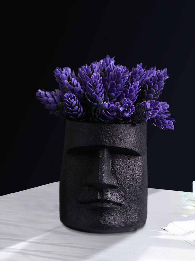1ks Abstraktné Kvetináče S Ľudskou Hlavou Kreatívna Plastika Dekorácia Na Plochu Ornament Aranžovanie Kvetov Figúrky Artware