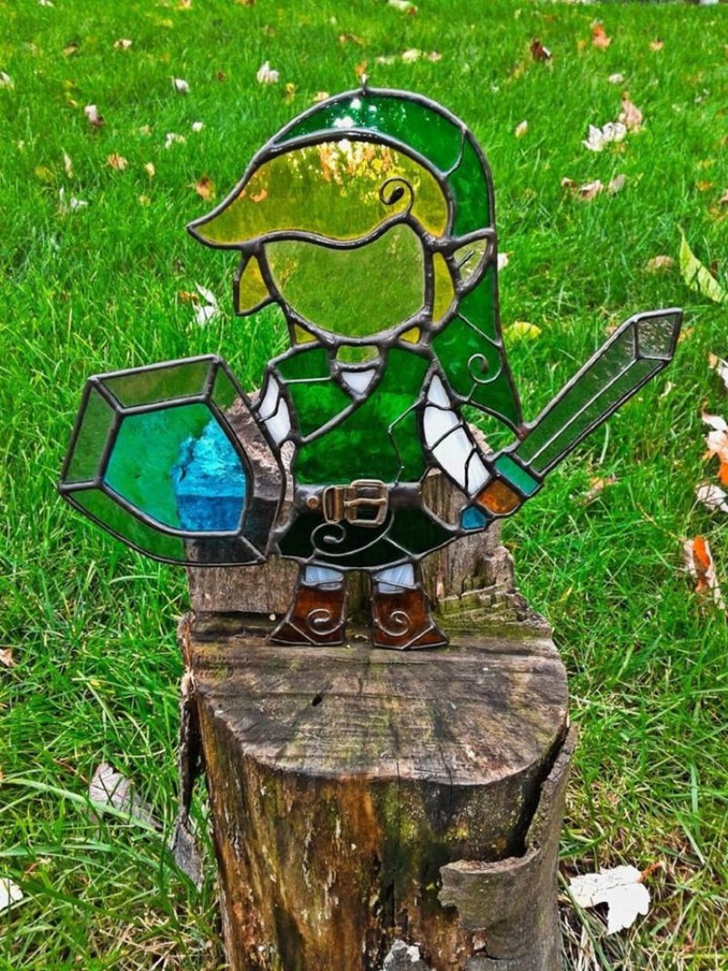 1pc Acrylic Koroks Family Zelda Game-theme Leaf Fairy Vkladacia Karta Pre Milovníkov Hier Garden Decor