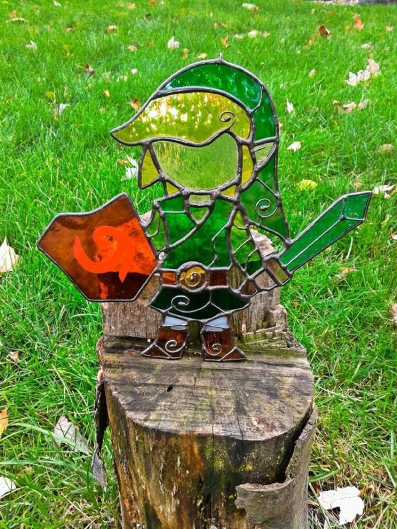 1pc Acrylic Koroks Family Zelda Game-theme Leaf Fairy Vkladacia Karta Pre Milovníkov Hier Garden Decor