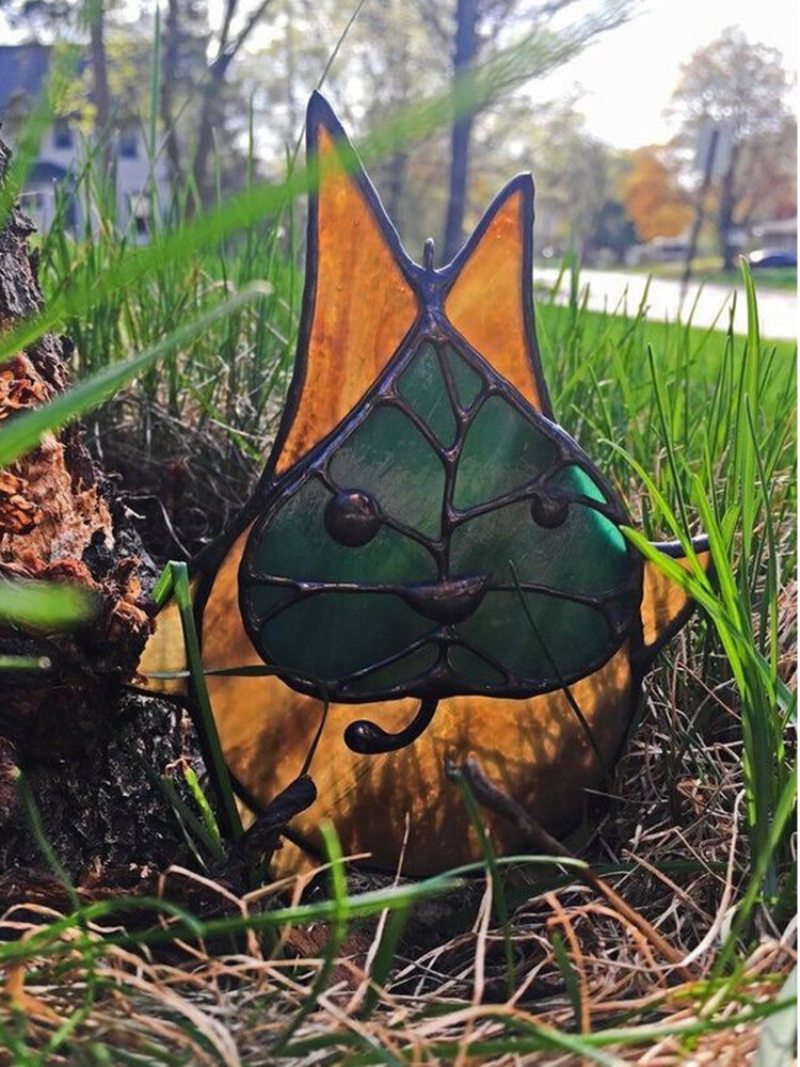 1pc Acrylic Koroks Family Zelda Game-theme Leaf Fairy Vkladacia Karta Pre Milovníkov Hier Garden Decor