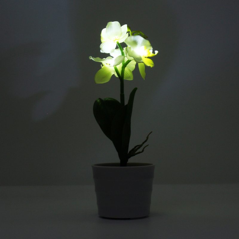 3led Solárne Napájaný Phalaenopsis Kvetinový Kolík Záhradný Dvor Svetlá Krajina Vonkajšia Dekorácia