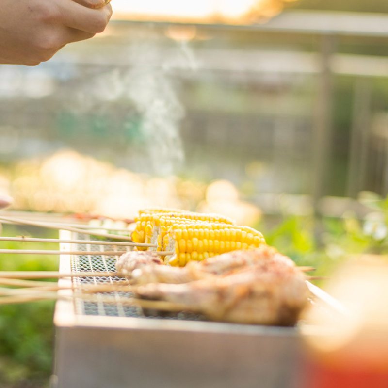 Gril Na Drevené Uhlie Z Nehrdzavejúcej Ocele Prenosné Skladacie Súpravy Bbq Náradia Pre Vonkajšie Kempovanie Travel Park Beach Wild