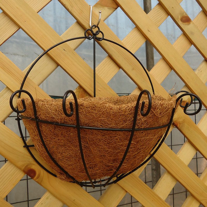 Kreatívny Železný Kvetináč Na Stenu S Ekologickou Kokosovou Vložkou Na Záhradný Balkón
