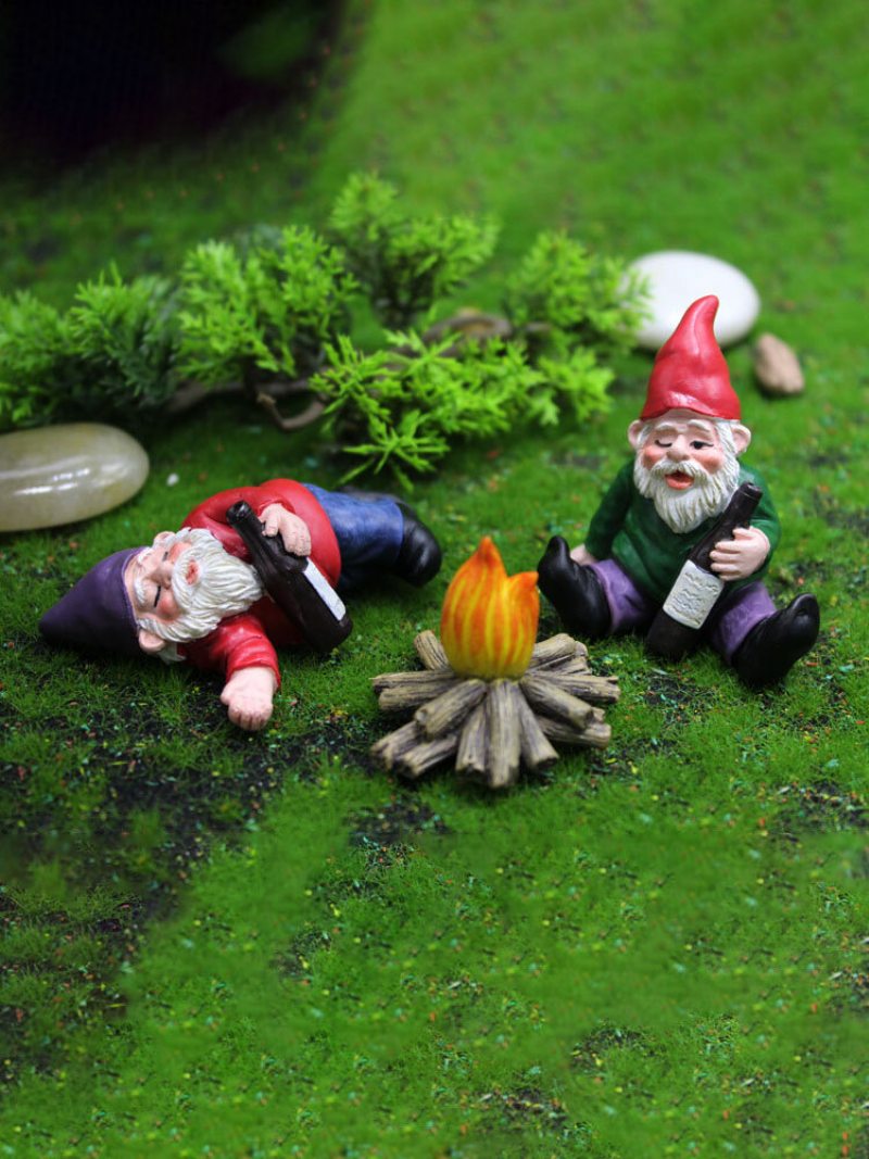 Trpaslíci Zábavné Miniatúry Víla Záhrada Čúranie Opitý Gnome Elf Ornamenty Ručná Práca Vonkajšia Živica Bonsai Záhradná Dekorácia