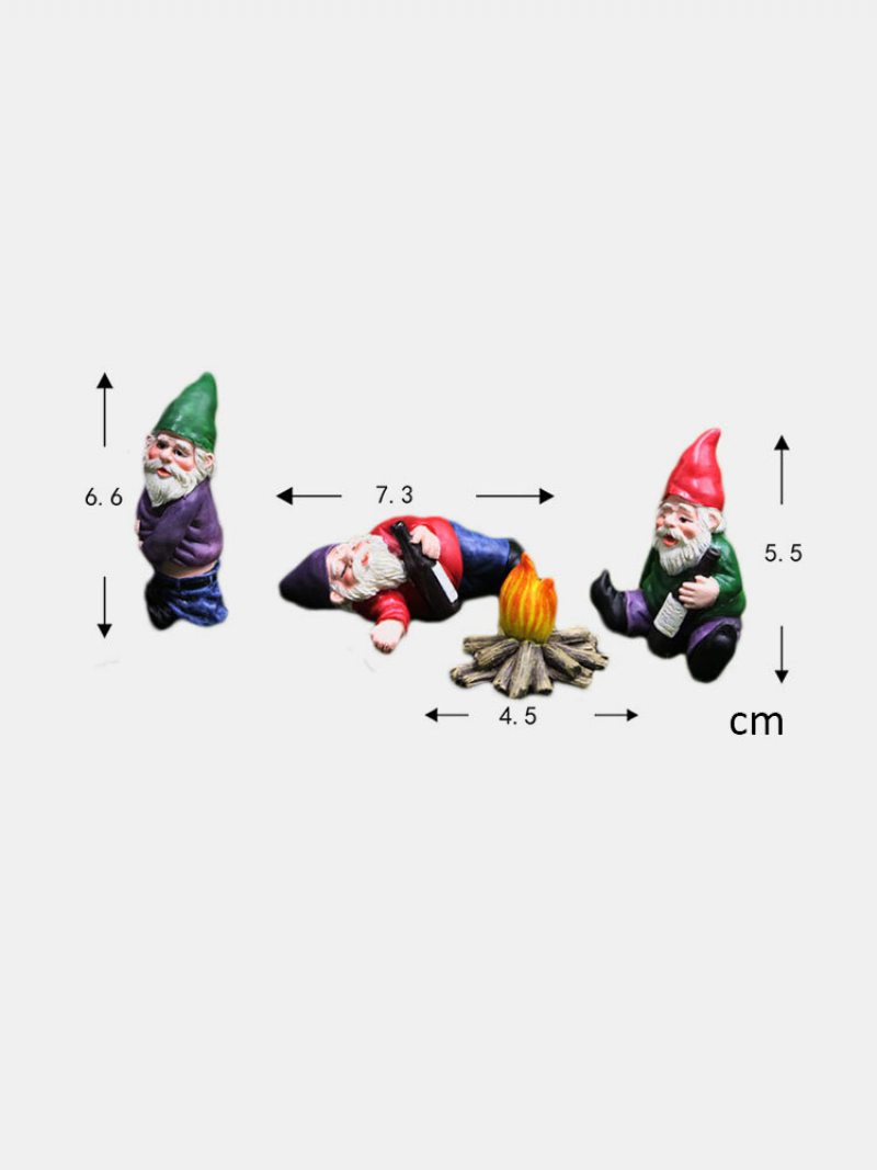Trpaslíci Zábavné Miniatúry Víla Záhrada Čúranie Opitý Gnome Elf Ornamenty Ručná Práca Vonkajšia Živica Bonsai Záhradná Dekorácia