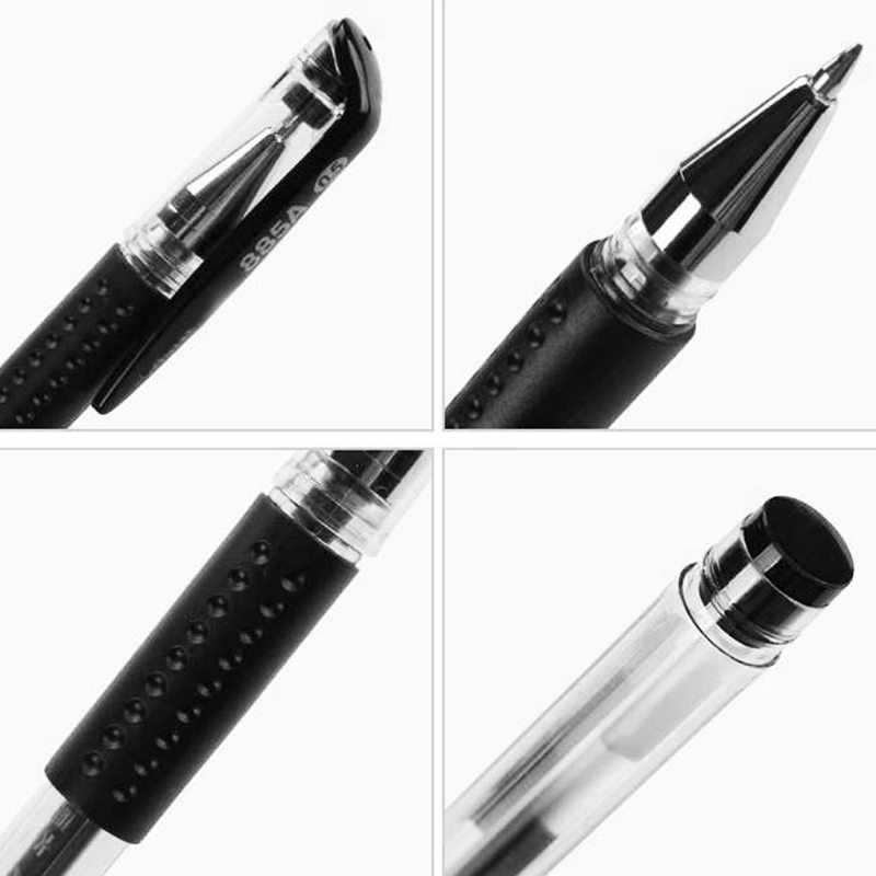 Business Carbon Bold Peneurópsky Štandard 0.5 mm Pen Black Signature Pen Gélové Pero Kancelárske Potreby Hrot Ihly Odrážky