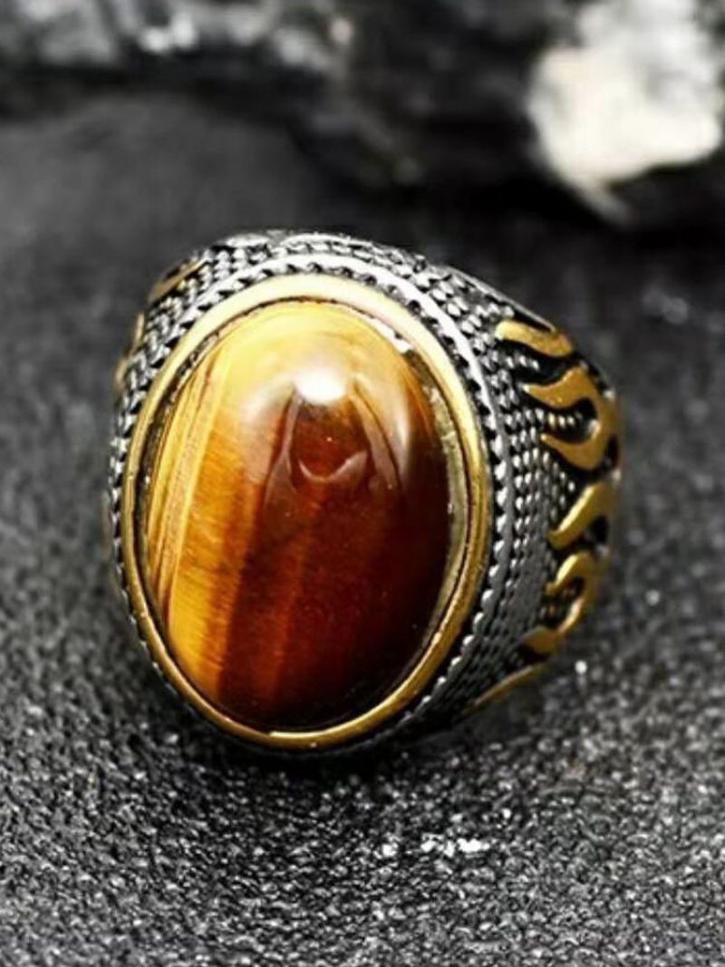 1 Ks Fashion Retro Wind Flame Series Domineering Classic Ring