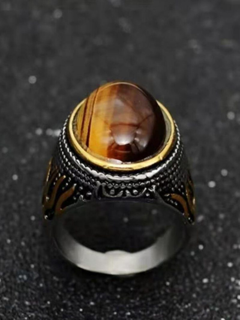 1 Ks Fashion Retro Wind Flame Series Domineering Classic Ring