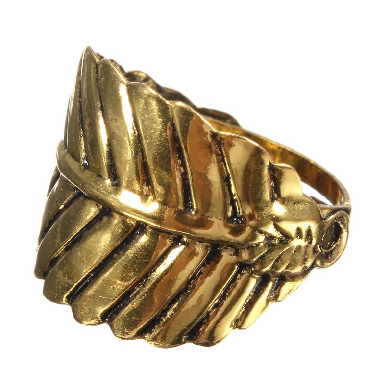 3pcs Vintage Bronze Leaf Unique Rings