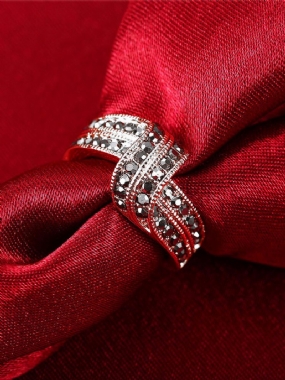 Luxusný Svadobný Prsteň Zo Zliatiny Drahokamu V Tvare U Pre Ženy Ako Darček