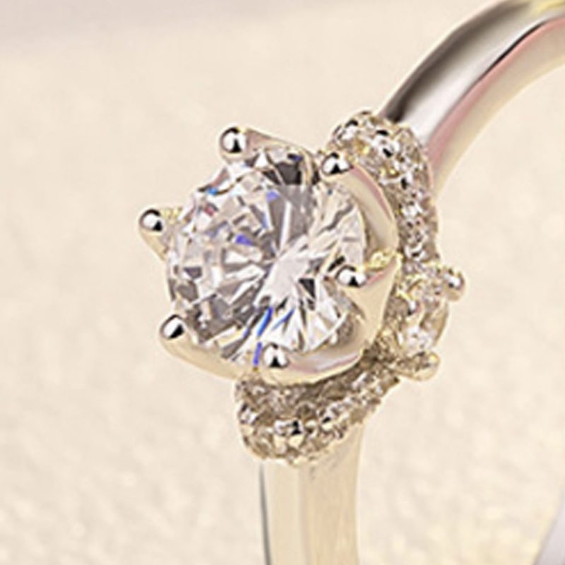 Strieborný Prsteň Jednoduchá Geometria S925 Snubný Z Čistého Striebra So Šperkami Moderné Párové Prstene Diamantový