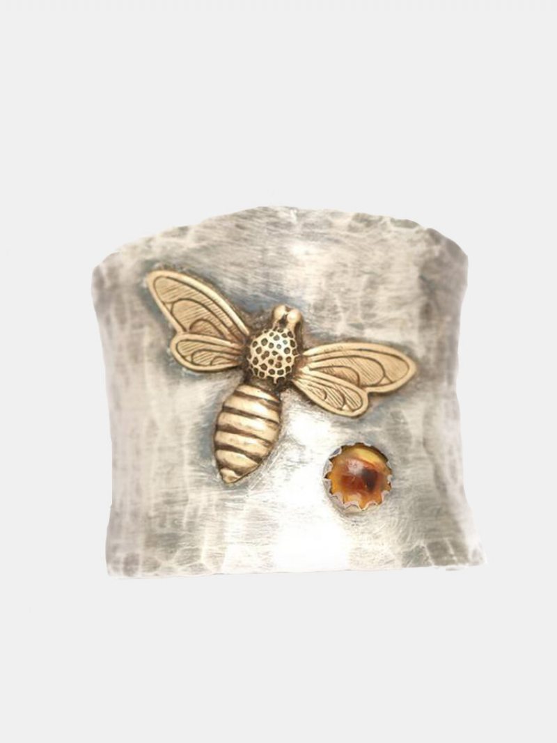 Vintage Carved Bird Women Ring Bee Honeycomb Darčekové Šperky