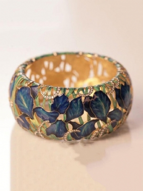 Vintage Vykladaný Diamantový Dámsky Prsteň S Dutým Maľovaným Kvetom Ako Darček Na Šperky