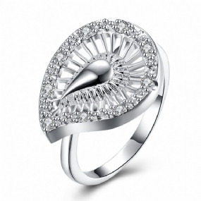 Yueyin Luxusný Prsteň Water Drop Zircon Ring