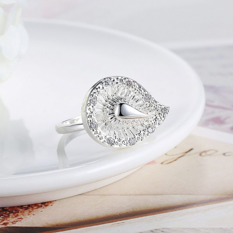 Yueyin Luxusný Prsteň Water Drop Zircon Ring