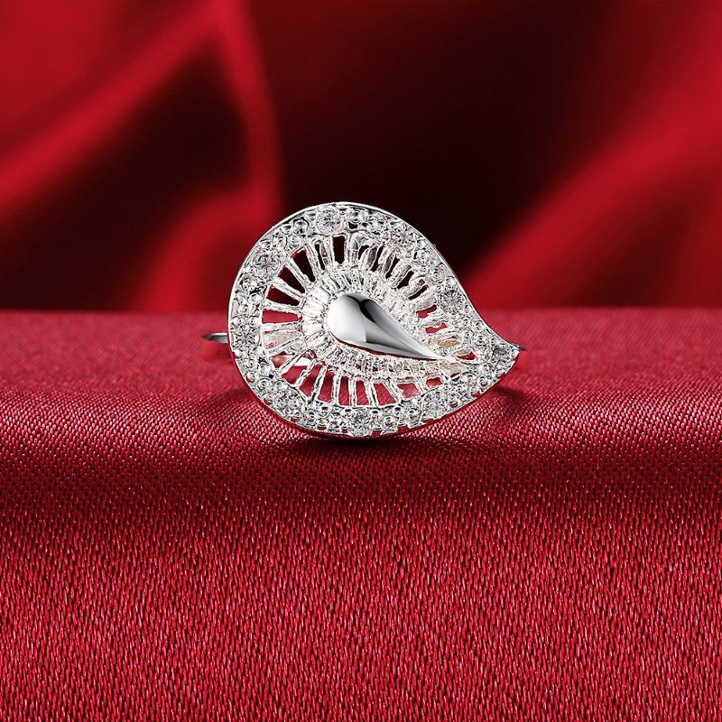 Yueyin Luxusný Prsteň Water Drop Zircon Ring