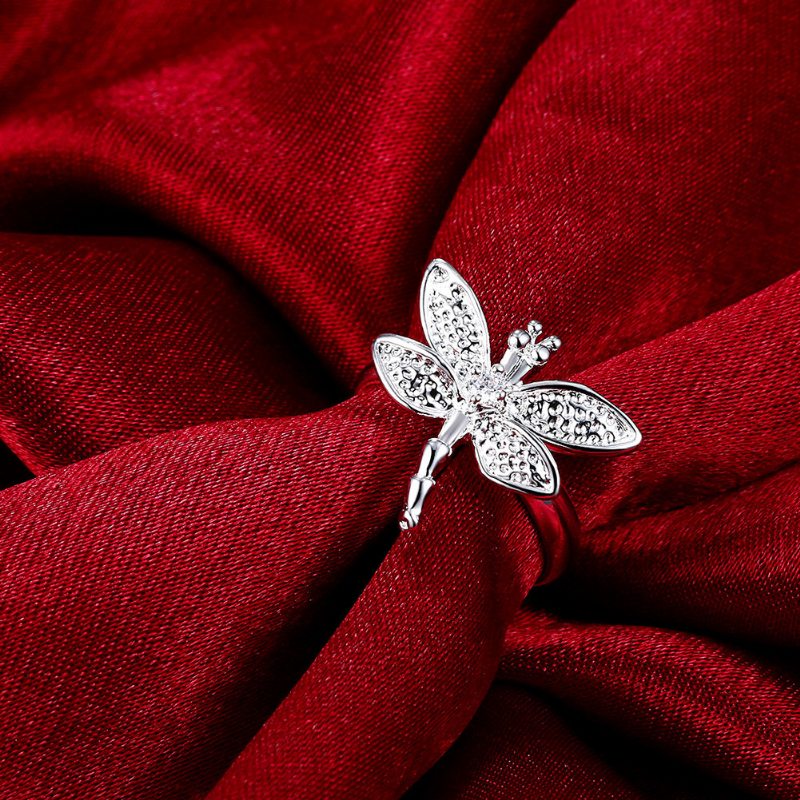 Yueyin Luxusný Prsteň Zirkón Dragonfly Women Ring Darček