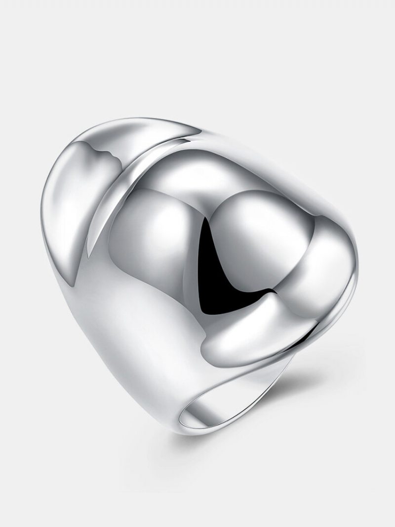 Yueyin Simple Ring Helma Strieborný Prsteň Pre Ženy Darček