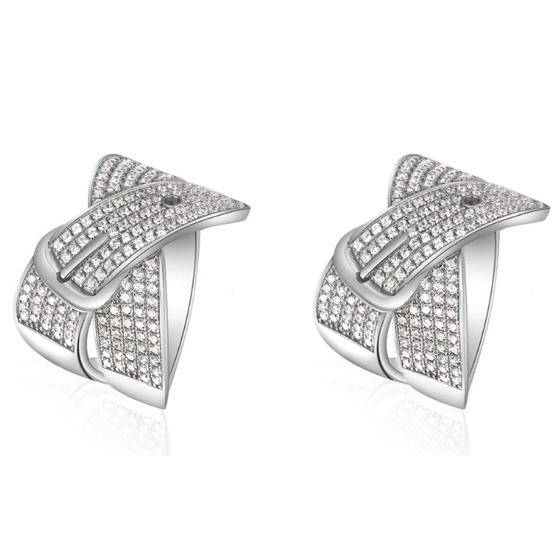 Ženy Muži Pár Nové Šperky Kamenné Prstene 925 Strieborné Doplnky Mikrovložkový Opasok Lovers Geometric