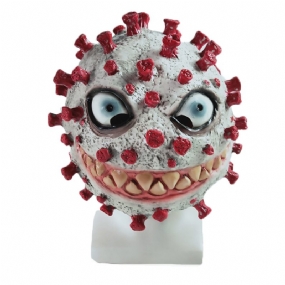 2023 Coronavirus Latex Mask Halloween Horror Dressup Weird Dres Up Hood