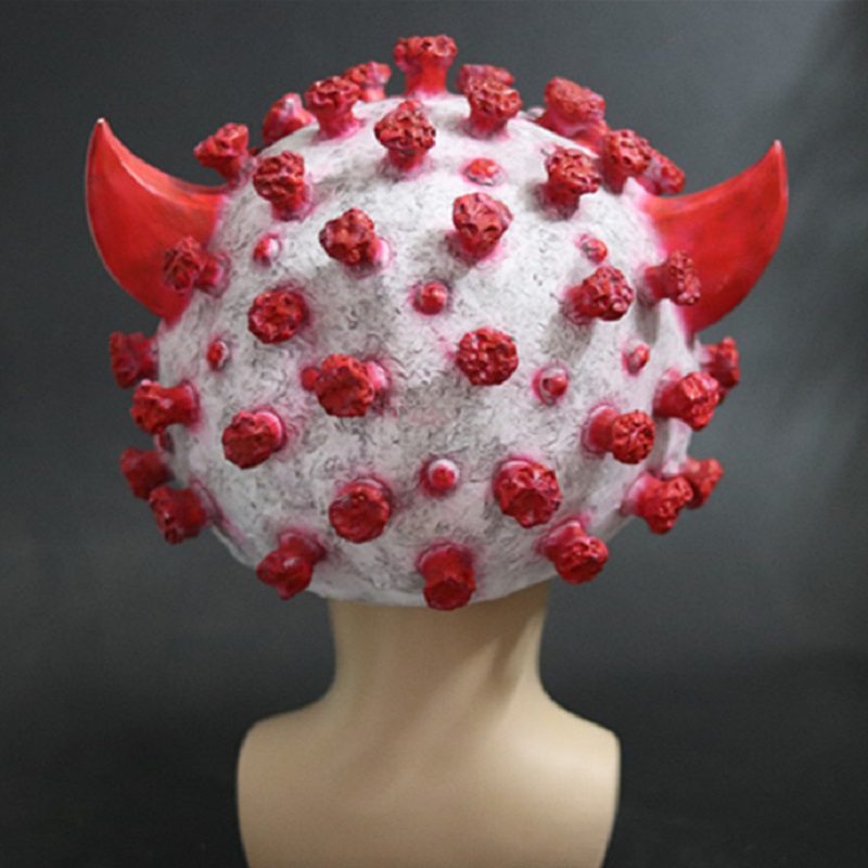 2023 Horor Virus Bakterial Mask Cosplay Maska Na Hlavu Pre Coronavirus Halloween Party Dekorácia