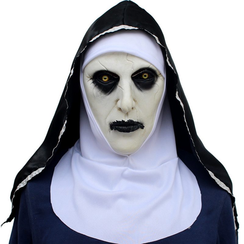 2023 Mníška Maska Halloween Festival Duchov Film Šokovaný Ženský Ghost Tvár Pokrývka Hlavy