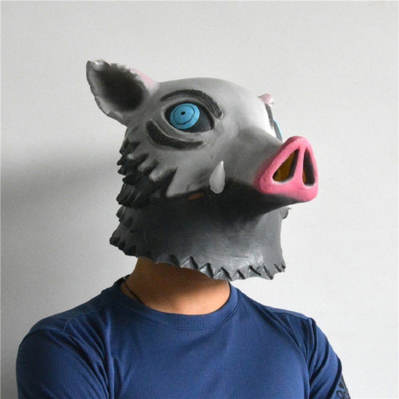 Anime Demon Slayer Kimetsu No Yaiba Hashibira Inosuke Pig Mask Halloween Kostýmový Cosplay Pre Dospelých