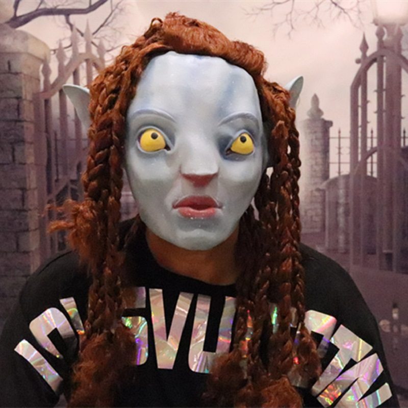 Avatar Deluxe Overhead Dospelý Jake Sully Latexová Maska Halloween Kostýmový Film Úloha Cosplay Rekvizity