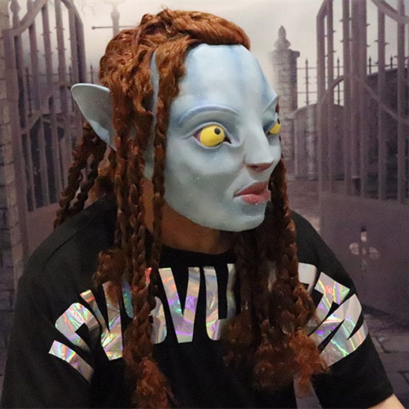 Avatar Deluxe Overhead Dospelý Jake Sully Latexová Maska Halloween Kostýmový Film Úloha Cosplay Rekvizity