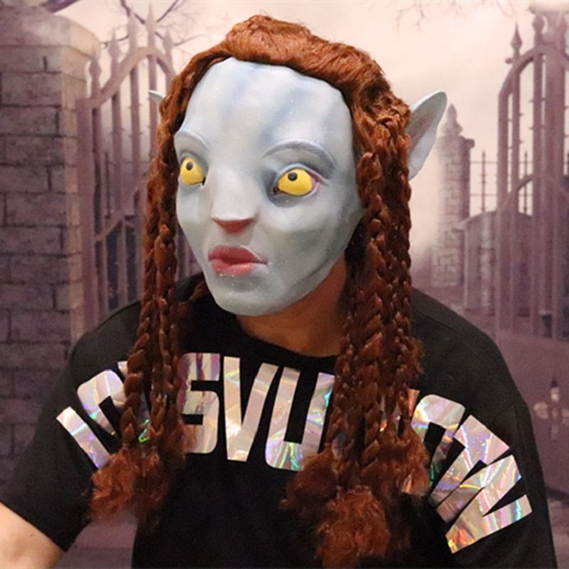 Avatar Deluxe Overhead Dospelý Jake Sully Latexová Maska Halloween Kostýmový Film Úloha Cosplay Rekvizity