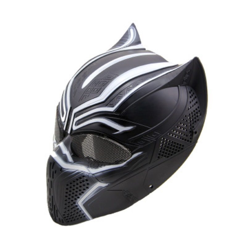 Black Panther Skull Mask Cs Field Ochranná Halloweenska Cosplay Loptová Maska