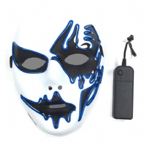 Brilantná El Maska Na Karnevalový Halloweensky Narodeninový Večierok Cosplay Ručne Maľovaný Led Maskou Na Tvár So Studeným Svetlom A Žiarivou Na Street Dance Glow Mask