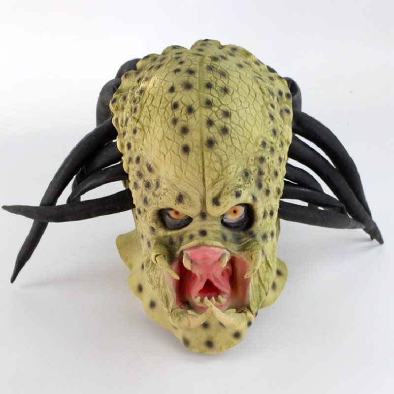 Celohlavová Maska Na Tvár Predator Helmet Cosplay Kostýmová Rekvizita Pre Dospelých Halloween Stage Show Party