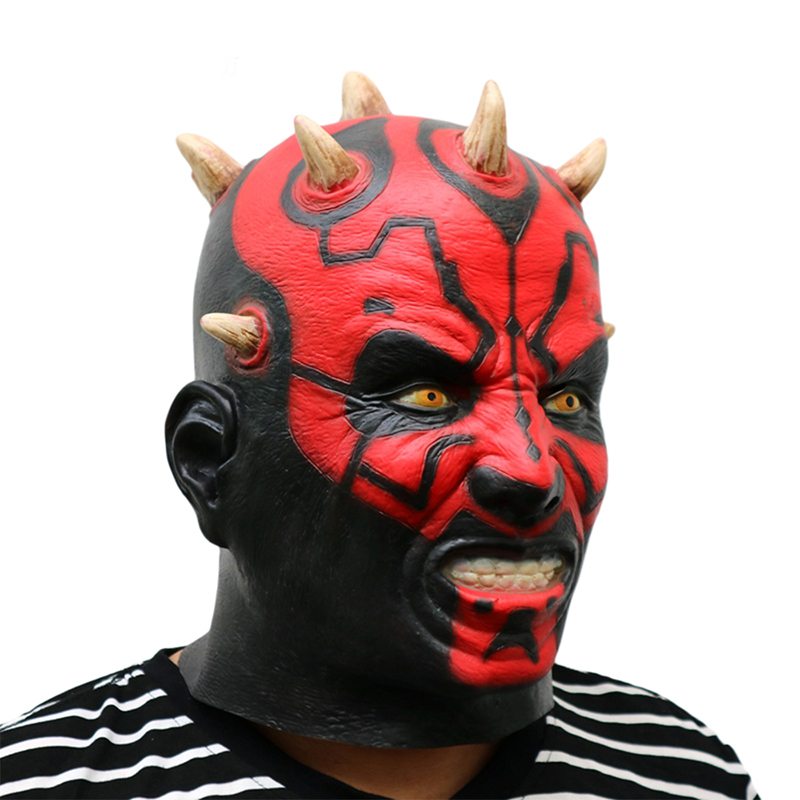 Darth Maul Deluxe Nad Hlavou Latexová Maska Pre Dospelých Na Halloweenske Hororové Doplnky