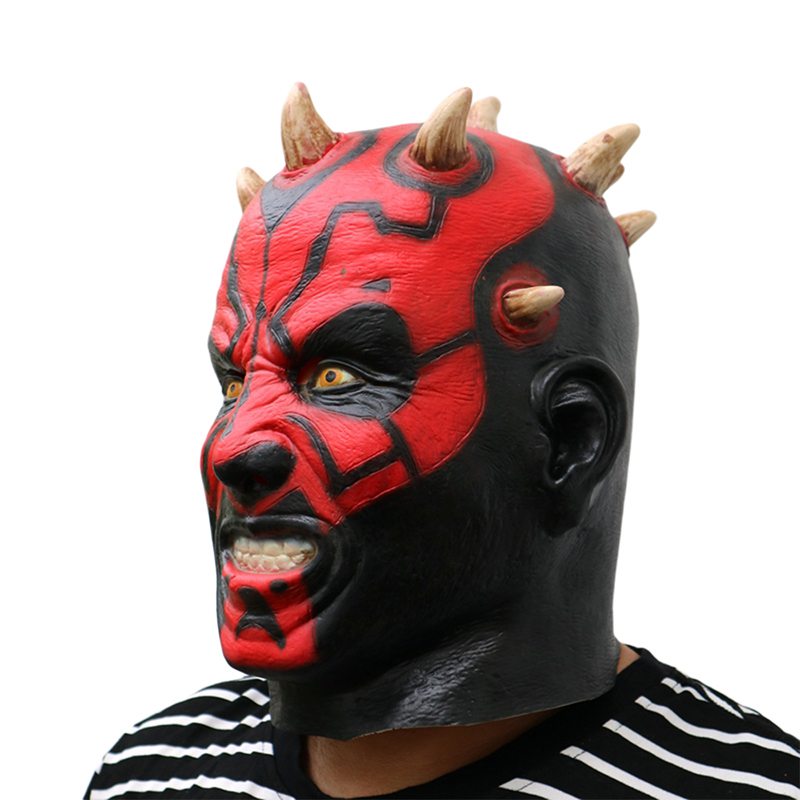 Darth Maul Deluxe Nad Hlavou Latexová Maska Pre Dospelých Na Halloweenske Hororové Doplnky