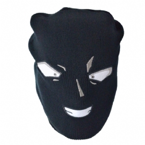 Detektív Conan Weird Black Man S Kapucňou Funny Mask Knitted Wool Hat