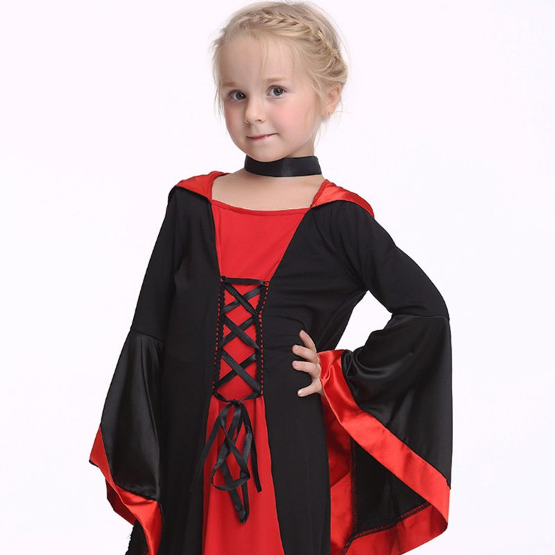 Detské Halloweenske Šaty Dlhý Detský Oblek Na Slávnostné Predstavenie Odolné Voči Kvalitnému Oblečeniu Na