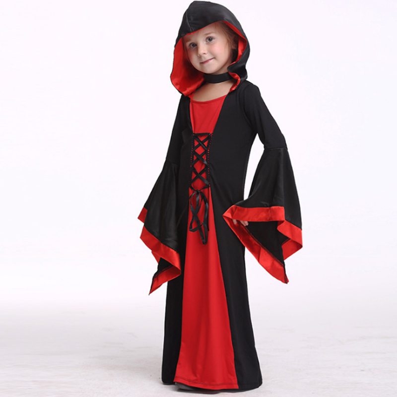 Detské Halloweenske Šaty Dlhý Detský Oblek Na Slávnostné Predstavenie Odolné Voči Kvalitnému Oblečeniu Na